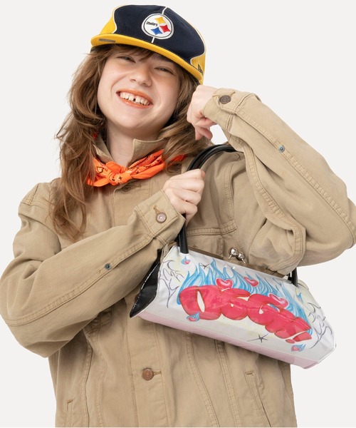 HEY!MrsROSE(ヘイミセスローズ)の「HEY! Mrs ROSE(ヘイ!ミセスローズ)Overlap Boston(ハンドバッグ・レディース・ブラック/ピンク・FREE)」の15枚目の写真