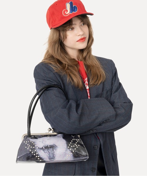 HEY!MrsROSE(ヘイミセスローズ)の「HEY! Mrs ROSE(ヘイ!ミセスローズ)Overlap Boston(ハンドバッグ・レディース・ブラック/ピンク・FREE)」の21枚目の写真