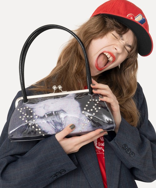 HEY!MrsROSE(ヘイミセスローズ)の「HEY! Mrs ROSE(ヘイ!ミセスローズ)Overlap Boston(ハンドバッグ・レディース・ブラック/ピンク・FREE)」の19枚目の写真