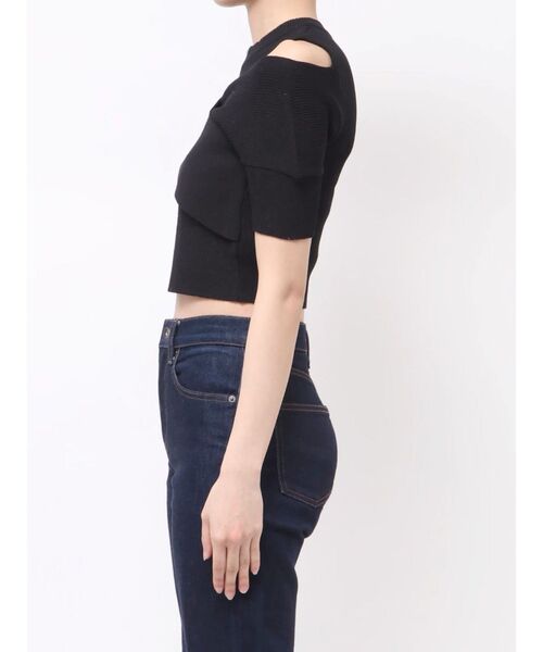 MURUA（ムルーア）の「ZIPカシュクールハーフニット（ニット/セーター・レディース・ブラック/ベージュ/ブルー/ダークオレンジ・FREE）」の10枚目の写真