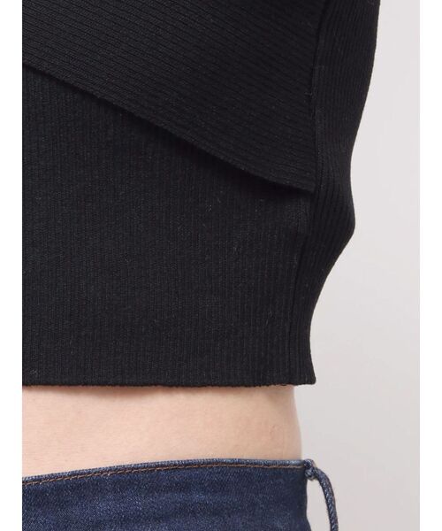 MURUA（ムルーア）の「ZIPカシュクールハーフニット（ニット/セーター・レディース・ブラック/ベージュ/ブルー/ダークオレンジ・FREE）」の14枚目の写真