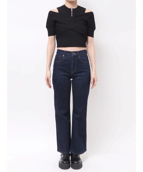 MURUA（ムルーア）の「ZIPカシュクールハーフニット（ニット/セーター・レディース・ブラック/ベージュ/ブルー/ダークオレンジ・FREE）」の17枚目の写真