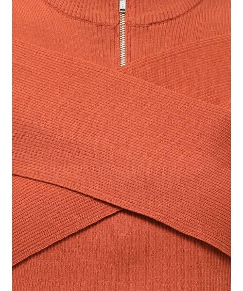 MURUA（ムルーア）の「ZIPカシュクールハーフニット（ニット/セーター・レディース・ブラック/ベージュ/ブルー/ダークオレンジ・FREE）」の18枚目の写真