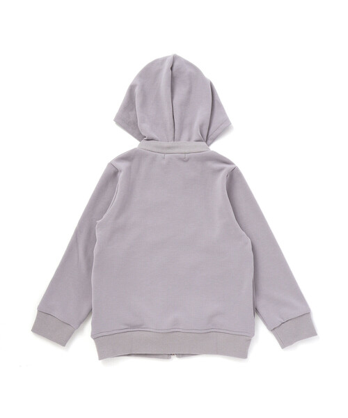 BeBe（ベベ）の「【抗菌防臭・UVカット】ミラノリブワッペン付きフード長袖ZIPカーディガン(90~130cm)（パーカー・キッズ・ネイビー/グレー・S/M/L/XS）」の10枚目の写真