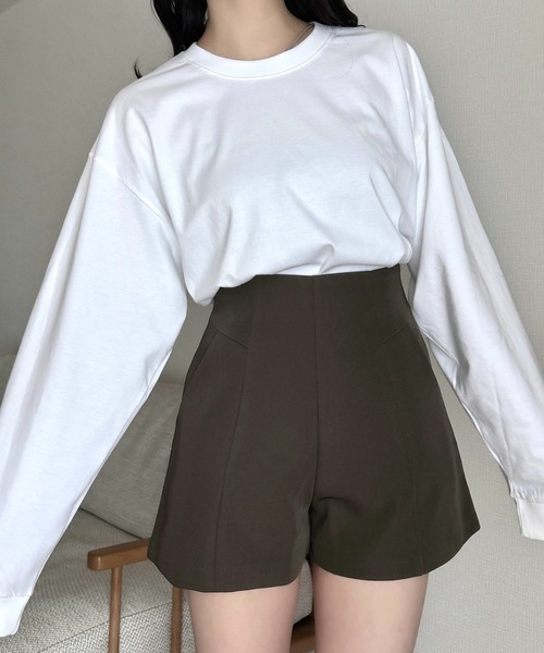 Cham.(チャム)の「シンプルショートパンツ(その他パンツ・レディース・ブラウン/ブラック・M/L)」の7枚目の写真