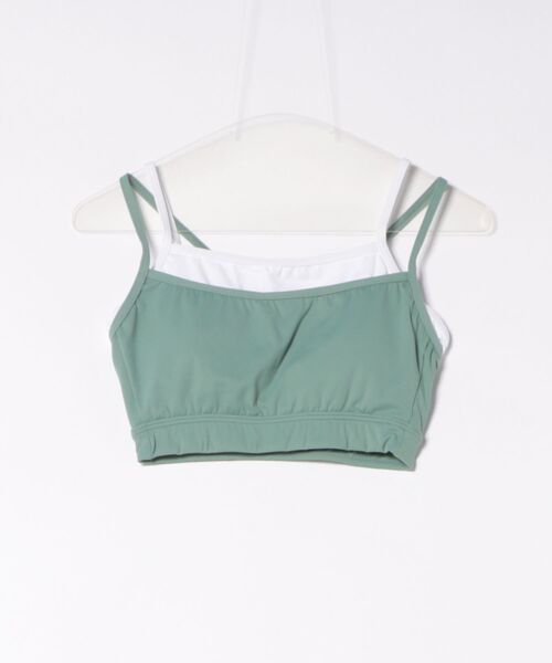Ungrid（アングリッド）の「UNGRID/アングリッド 配色　レイヤードブラトップ 560101 UT（タンクトップ・レディース・グリーン/ブラック/ブルー・M/L）」の2枚目の写真