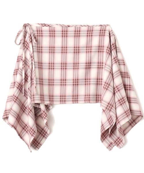 atmos pink(アトモスピンク)の「atmos pink Plaid Wrap Skirt / アトモス ピンク プレァド ラップ スカート(スカート・レディース・ピンク/ブラック・FREE)」の2枚目の写真