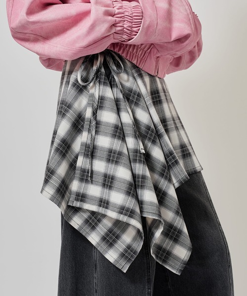 atmos pink(アトモスピンク)の「atmos pink Plaid Wrap Skirt / アトモス ピンク プレァド ラップ スカート(スカート・レディース・ピンク/ブラック・FREE)」の7枚目の写真