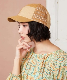 Jocomomola（ホコモモラ）の「パッチレース切り替えデザインキャップ（ニットキャップ/ビーニー）」