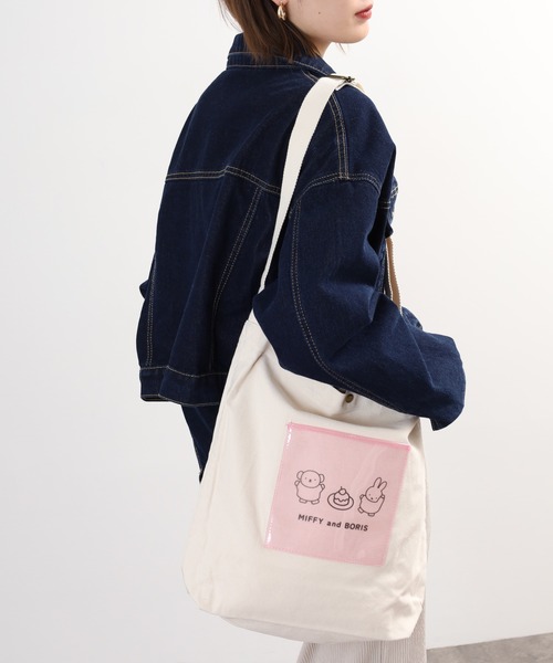 Miffy( ミッフィー)の「miffy ミッフィー トートバッグ miffy and boris(トートバッグ・レディース・ピンク・FREE)」の6枚目の写真
