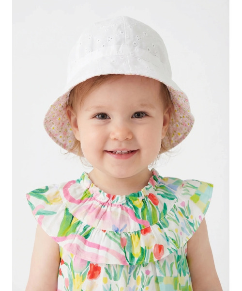 HAKKA BABY（ハッカベビー）の「[ベビー]リバーシブルハット（ハット・キッズ・オフホワイト・4S/XXX-SMALL）」の5枚目の写真