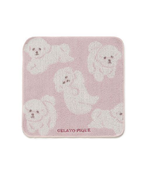 専用❤訳◎❤みかん＊ふわっサラ❤手拭いヘアドライタオル❤レトロアニマル❤ピンク ドッグハンドタオル（ハンカチ/ハンドタオル）｜gelato pique