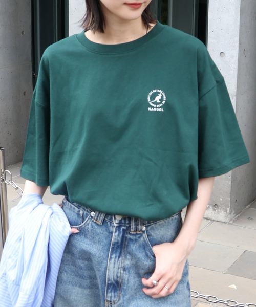KANGOL（カンゴール）の「【KANGOL/カンゴール】別注 ワンポイント刺繍 半袖Tシャツ（Tシャツ/カットソー・メンズ・ベージュ/ホワイト系1/ホワイト系その他2/ブラック/グレー系その他/グレー系その他2/グレー/グリーン系1/ベージュ系1/ライトグレー系1/ブラック系1/グレー系1/ネイビー系1/グリーン/ライトグレー/ホワイト系その他/ホワイト/ネイビー・XL/L/M/S）」の17枚目の写真