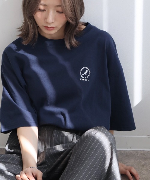 KANGOL（カンゴール）の「【KANGOL/カンゴール】別注 ワンポイント刺繍 半袖Tシャツ（Tシャツ/カットソー・メンズ・ベージュ/ホワイト系1/ホワイト系その他2/ブラック/グレー系その他/グレー系その他2/グレー/グリーン系1/ベージュ系1/ライトグレー系1/ブラック系1/グレー系1/ネイビー系1/グリーン/ライトグレー/ホワイト系その他/ホワイト/ネイビー・XL/L/M/S）」の18枚目の写真