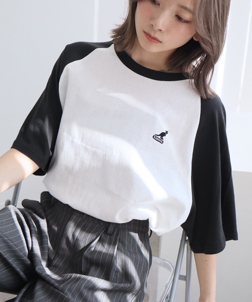 KANGOL（カンゴール）の「【KANGOL/カンゴール】別注 ワンポイント刺繍 半袖Tシャツ（Tシャツ/カットソー・メンズ・ベージュ/ホワイト系1/ホワイト系その他2/ブラック/グレー系その他/グレー系その他2/グレー/グリーン系1/ベージュ系1/ライトグレー系1/ブラック系1/グレー系1/ネイビー系1/グリーン/ライトグレー/ホワイト系その他/ホワイト/ネイビー・XL/L/M/S）」の3枚目の写真