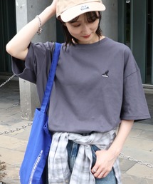 【KANGOL/カンゴール】別注 ワンポイント刺繍 半袖Tシャツ