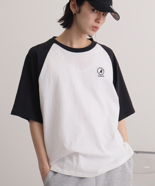 KANGOL（カンゴール）の「【KANGOL/カンゴール】別注 ワンポイント刺繍 半袖Tシャツ（Tシャツ/カットソー・メンズ・ベージュ/ホワイト系1/ホワイト系その他2/ブラック/グレー系その他/グレー系その他2/グレー/グリーン系1/ベージュ系1/ライトグレー系1/ブラック系1/グレー系1/ネイビー系1/グリーン/ライトグレー/ホワイト系その他/ホワイト/ネイビー・XL/L/M/S）」の4枚目の写真