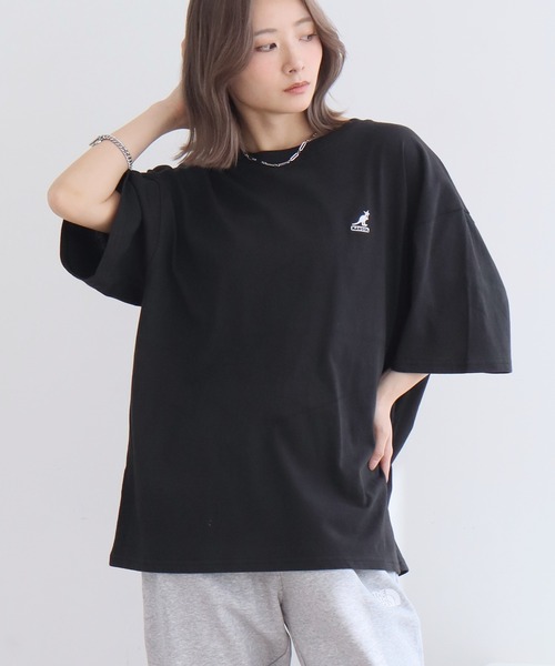 KANGOL（カンゴール）の「【KANGOL/カンゴール】別注 ワンポイント刺繍 半袖Tシャツ（Tシャツ/カットソー・メンズ・ベージュ/ホワイト系1/ホワイト系その他2/ブラック/グレー系その他/グレー系その他2/グレー/グリーン系1/ベージュ系1/ライトグレー系1/ブラック系1/グレー系1/ネイビー系1/グリーン/ライトグレー/ホワイト系その他/ホワイト/ネイビー・XL/L/M/S）」の6枚目の写真