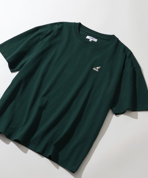 KANGOL（カンゴール）の「【KANGOL/カンゴール】別注 ワンポイント刺繍 半袖Tシャツ（Tシャツ/カットソー・メンズ・ベージュ/ホワイト系1/ホワイト系その他2/ブラック/グレー系その他/グレー系その他2/グレー/グリーン系1/ベージュ系1/ライトグレー系1/ブラック系1/グレー系1/ネイビー系1/グリーン/ライトグレー/ホワイト系その他/ホワイト/ネイビー・XL/L/M/S）」の21枚目の写真