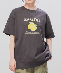 Honeys（ハニーズ）の「【UVカット】フルーツプリントゆるT（Tシャツ/カットソー）」