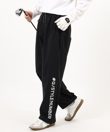 ストレッチ ロゴ ストレートパンツ