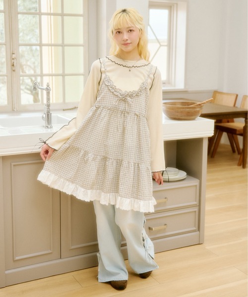 kutir（クティール）の「メローリボントップス（Tシャツ/カットソー・レディース・ネイビー/グレー/オフホワイト/レッド/ブラック/アイボリー・FREE）」の22枚目の写真