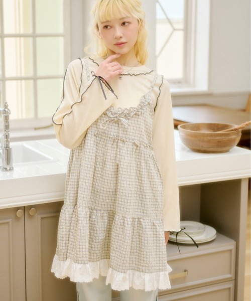 kutir（クティール）の「メローリボントップス（Tシャツ/カットソー・レディース・ネイビー/グレー/オフホワイト/レッド/ブラック/アイボリー・FREE）」の20枚目の写真