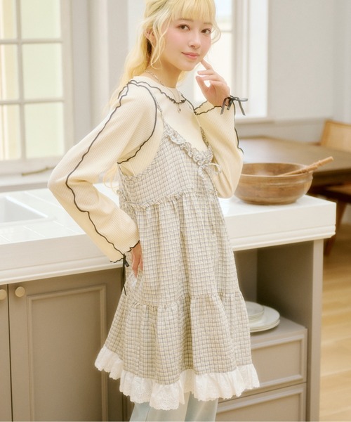 kutir（クティール）の「メローリボントップス（Tシャツ/カットソー・レディース・ネイビー/グレー/オフホワイト/レッド/ブラック/アイボリー・FREE）」の21枚目の写真