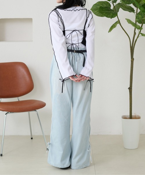 kutir（クティール）の「メローリボントップス（Tシャツ/カットソー・レディース・ネイビー/グレー/オフホワイト/レッド/ブラック/アイボリー・FREE）」の14枚目の写真