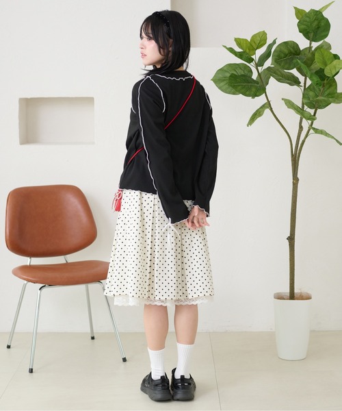 kutir(クティール)の「メローリボントップス(Tシャツ/カットソー・レディース・ネイビー/グレー/オフホワイト/レッド/ブラック/アイボリー・FREE)」の21枚目の写真