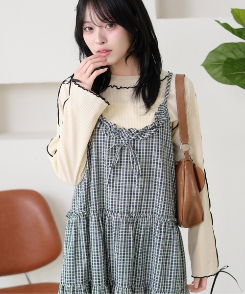 kutir（クティール）の「メローリボントップス（Tシャツ/カットソー・レディース・ネイビー/グレー/オフホワイト/レッド/ブラック/アイボリー・FREE）」の15枚目の写真