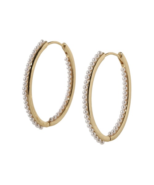 Green　Parks（グリーンパークス）の「パールラインワンタッチピアス（ピアス（両耳用）・レディース・シルバー/ゴールド・FREE）」の3枚目の写真