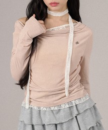 レースドレーププルオーバー
