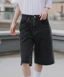 adidas/アディダス サイドラインデニムハーフパンツ ジーパン ジーンズ ショートパンツ ショーツ 秋 秋服 2026年秋冬