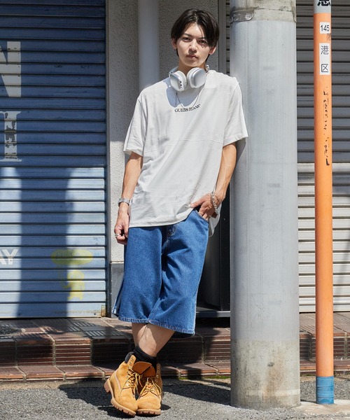 adidas(アディダス)の「adidas/アディダス サイドラインデニムハーフパンツ ジーパン ジーンズ ショートパンツ ショーツ 2026年 夏 夏服(デニムパンツ・メンズ・ブラック/ブルー・32inch/30inch/28inch/34inch/36inch)」の11枚目の写真