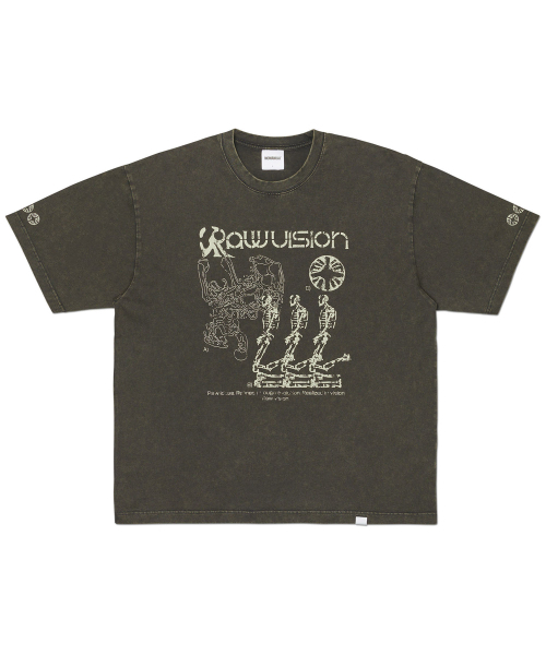 NOMANUAL(NOMANUAL)の「S.I WASHED T-SHIRT - WASHED CHARCOAL(Tシャツ/カットソー・レディース・その他・LARGE/MEDIUM/SMALL/X-LARGE)」の1枚目の写真