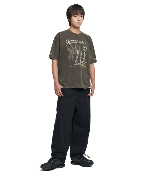 NOMANUAL(NOMANUAL)の「S.I WASHED T-SHIRT - WASHED CHARCOAL(Tシャツ/カットソー・レディース・その他・LARGE/MEDIUM/SMALL/X-LARGE)」の3枚目の写真