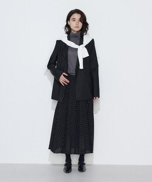 COMME CA（コムサ）の「〔 Sサイズ 〕 ソフトチュール×ウーリー分繊トリコット広巾 プルオーバー（Tシャツ/カットソー・レディース・チャコール・5号）」の21枚目の写真