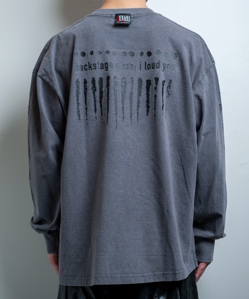 BACKSTAGE PASS(バックステージパス)の「【黒野京×BACKSTAGE PASS コラボ】BARBED ピグメント加工 オーバーサイズ ロンT(Tシャツ/カットソー・メンズ・ライトグレー/ブラック/ダークグレー・FREE)」の12枚目の写真