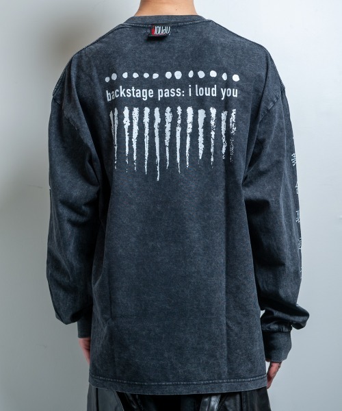 BACKSTAGE PASS(バックステージパス)の「【黒野京×BACKSTAGE PASS コラボ】BARBED ピグメント加工 オーバーサイズ ロンT(Tシャツ/カットソー・メンズ・ライトグレー/ブラック/ダークグレー・FREE)」の20枚目の写真