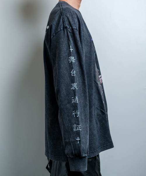 BACKSTAGE PASS(バックステージパス)の「【黒野京×BACKSTAGE PASS コラボ】BARBED ピグメント加工 オーバーサイズ ロンT(Tシャツ/カットソー・メンズ・ライトグレー/ブラック/ダークグレー・FREE)」の21枚目の写真