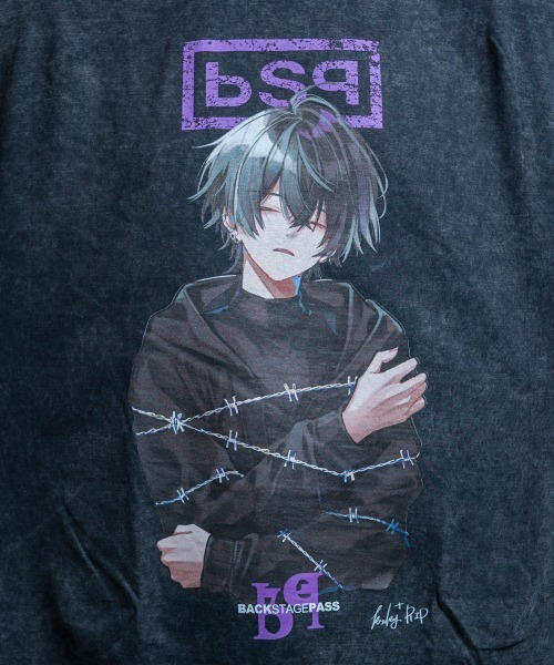 BACKSTAGE PASS(バックステージパス)の「【黒野京×BACKSTAGE PASS コラボ】BARBED ピグメント加工 オーバーサイズ ロンT(Tシャツ/カットソー・メンズ・ライトグレー/ブラック/ダークグレー・FREE)」の22枚目の写真