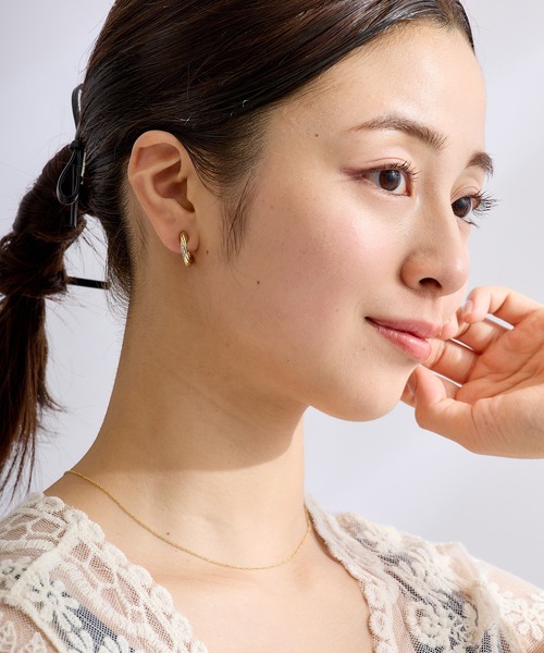 CALIN STANDARD(カリンスタンダード)の「◆金属アレルギー対応◆◆made in japan◆【痛くない】【落ちにくい】【ストレスフリーな着け心地】ツイスト グランループフィットイヤリング(イヤリング・レディース・ゴールド/シルバー・FREE)」の5枚目の写真