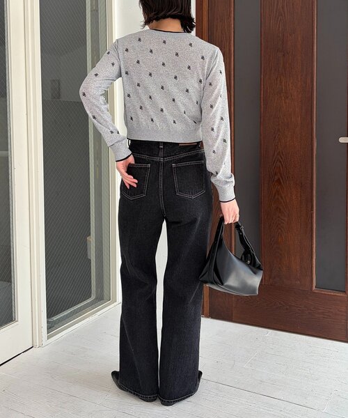 CAPRICIEUX LE'MAGE（カプリシューレマージュ）の「モノグラムカーディガン（カーディガン/ボレロ・レディース・チャコールグレー/ベージュ/ライトグレー・FREE）」の15枚目の写真