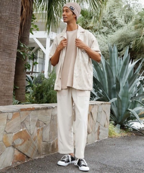 Kahiko（カヒコ）の「【Kahiko】SURF＆Palms アンダーセンMEN'S開襟シャツ（シャツ/ブラウス・メンズ・ベージュ/チャコール/ブルー・FREE）」の6枚目の写真