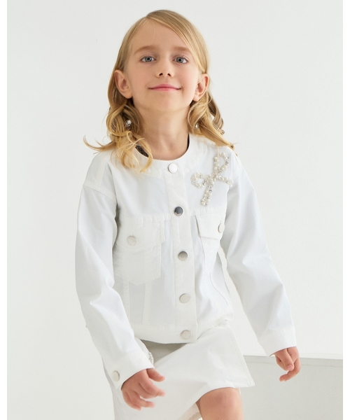ボウビジューデニムジャケット（ブルゾン）｜kate spade new york kids