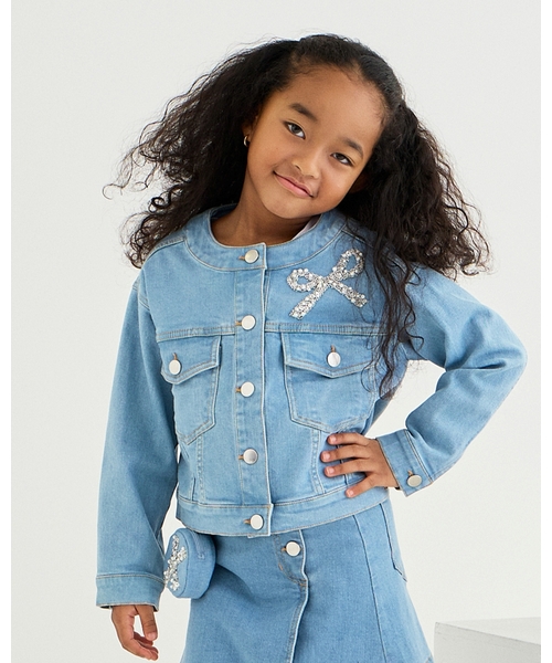 ボウビジューデニムジャケット（ブルゾン）｜kate spade new york kids