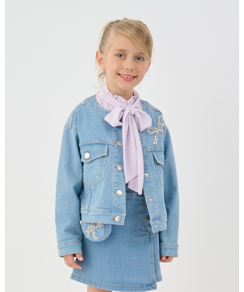 ボウビジューデニムジャケット（ブルゾン）｜kate spade new york kids