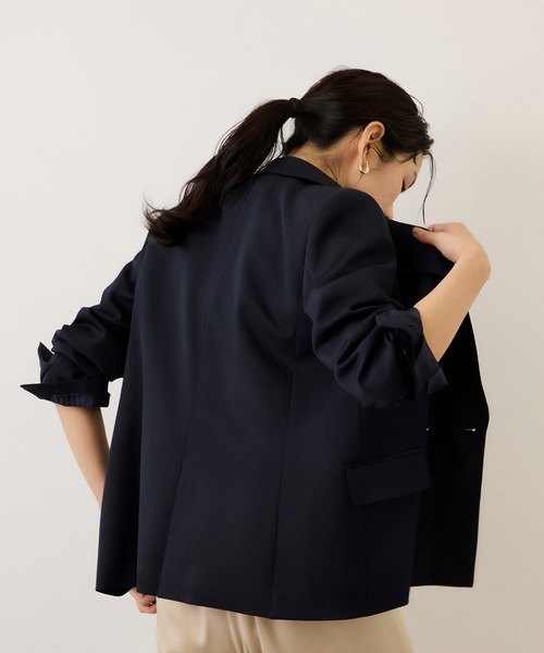 ROPE'（ロペ）の「ストレッチ金ボタンブレザージャケット（テーラードジャケット・レディース・ネイビー・36/38）」の3枚目の写真