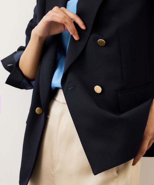 ROPE'（ロペ）の「ストレッチ金ボタンブレザージャケット（テーラードジャケット・レディース・ネイビー・36/38）」の4枚目の写真